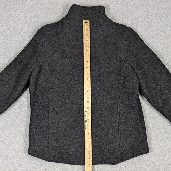 Woolrich Jacket Womens Small 100% Wool Full Zip Dark Gray Onyx Heather Gorpcore - Picture 14 of 14